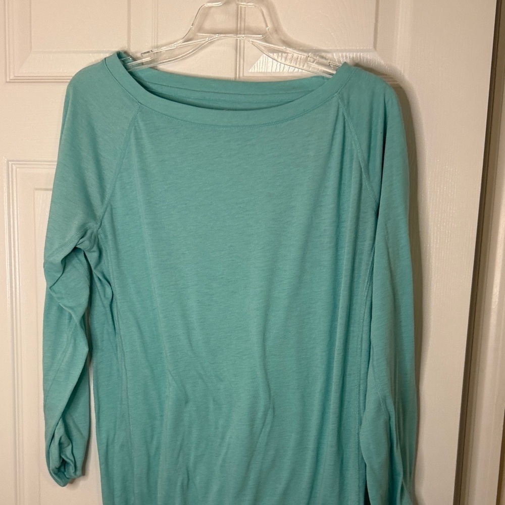 Women's Aqua Nike Dry Fit Long Sleeve Top - Picture 1 of 4